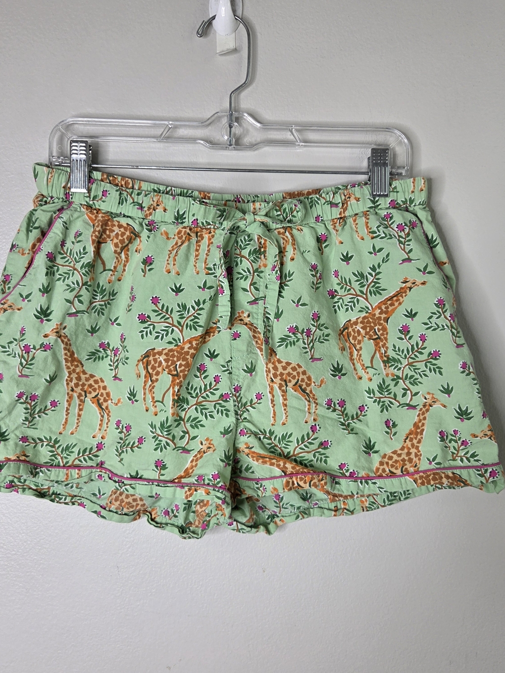 Printfresh Mint Green Giraffe Print Pajama Shorts